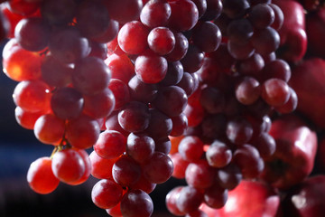 Healthy fruits Red wine grapes background/ dark grapes/ blue grapes/wine grapes,Red wine grapes...