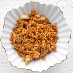 The classic Uzbek plow is a real holiday of the stomach, you just swallow your tongue!