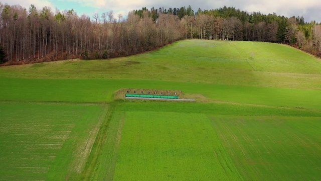 Anflug Kugelfanganlage in Worb, Schweiz