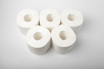 toilet paper close up isolated on white background