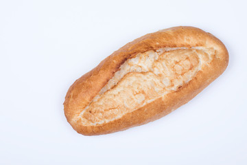 loaf of bread isolated on white