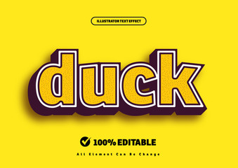 Editable text effect vector illustration