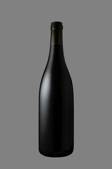 bottle without label on  50% gray background