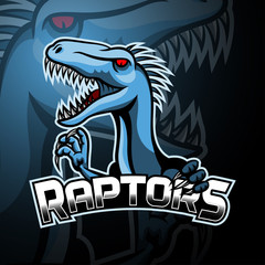 Raptor esport logo mascot design