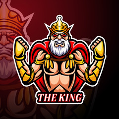 The King esport logo mascot design
