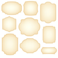 label template collection. vintage labels, vector frame set