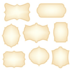 label template collection. vintage labels, vector frame set