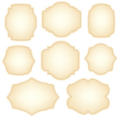 label template collection. vintage labels, vector frame set