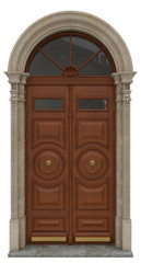 Entrance with classic doors