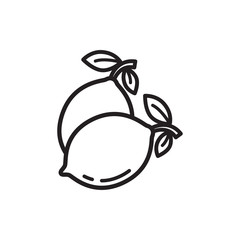 lemon icon vector logo template