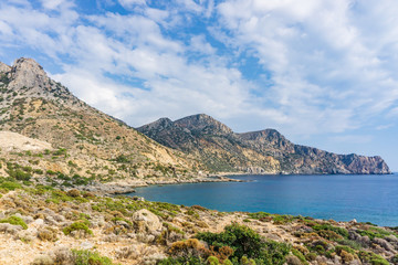 Fototapeta na wymiar Beautiful view to the bay near Paleochora, Crete