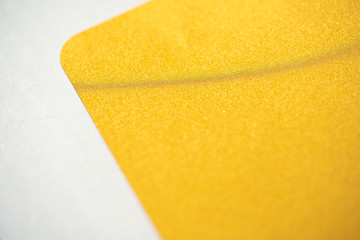Close-up of color palette guide of stickers for decoration on white background.