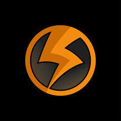 lightning bolt vector logo template 