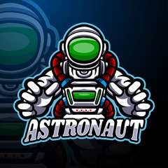 Astronaut esport logo mascot design