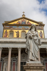 Fototapeta na wymiar Papal Basilica of Saint Paul Outside the Walls, Rome, Italy