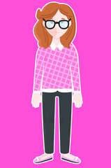 Characters builder vector cartoon adult