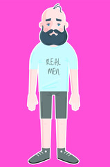 Characters builder vector cartoon adult