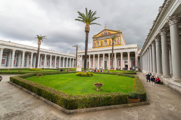 Fototapeta premium Papal Basilica of Saint Paul Outside the Walls, Rome, Italy