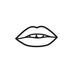 lip icon in trendy flat style