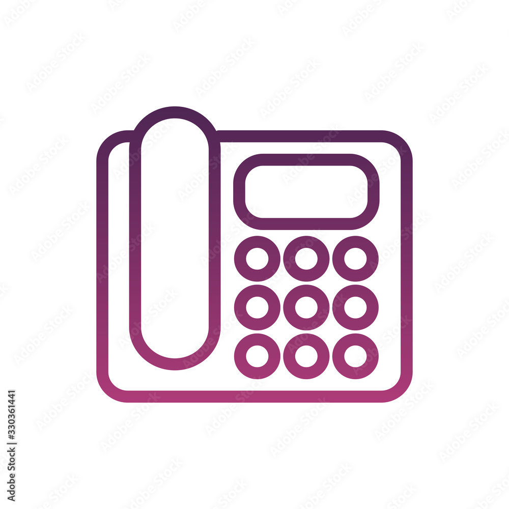 Poster telephone communication device line style icon