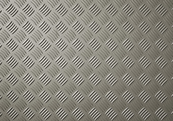 Close-up of a metal checker plate