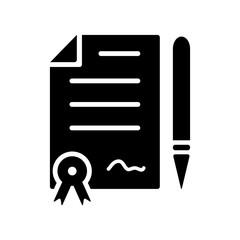 Fototapeta premium contract icon vector template