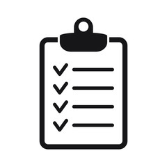 Checklist icon flat style isolated on background. Checklist sign symbol for web site and app design.