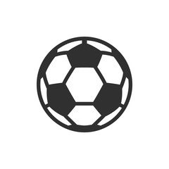 Fototapeta premium Vector Soccer ball icon isolated on white background. Football icon, symbol design. Soccer logo template. Vector illustration