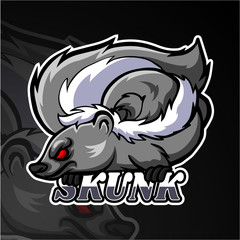 Skunk esport logo mascot design © idesign2000