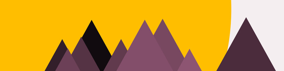 Mountains Panorame Abstract Random Placed Generative Art background illustration