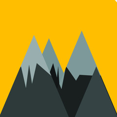 Mountains Panorame Abstract Random Placed Generative Art background illustration