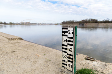 Water level meter near Danube river
