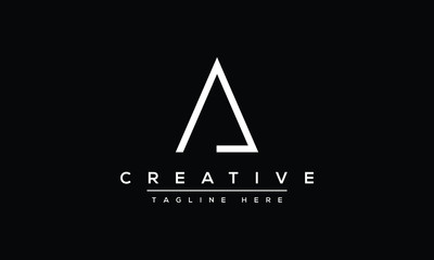 Unique modern minimalist creative letter A logo design. Vector icon template.