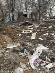 environment problem with garbage in the park