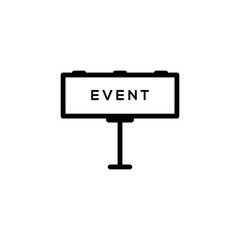 Fototapeta premium Billboard vector icon, outdoor advertising symbol. Marketing ads sign. Trendy Flat style for graphic design, Web site, UI. EPS10. 