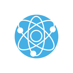 atom medical symbol block icon
