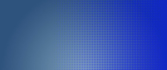 Blue halftone banner illustration. Blue abstract texture
