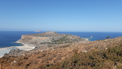 Fototapeta na wymiar Wonderful Balos in Crete in September 2017