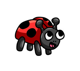 Adorable Stylized Little Ladybug