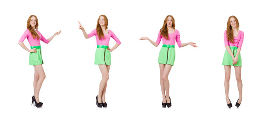 Woman isolated on the white background