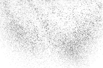 Black grainy texture isolated on white background. Dust overlay. Dark noise granules. Digitally generated image. Vector design elements. Illustration, Eps 10.
