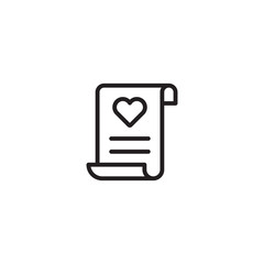 Wish list icon in simple outline design. creative ui symbol.EPS10 vector illustration.