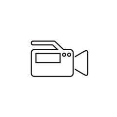 Video Camera Recorder Line Icon Vector Illustration