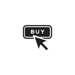 Buy now button, click, website element. Cursor push on pay button icon. concept of online shopping and retail e-commerce for web trade business. 