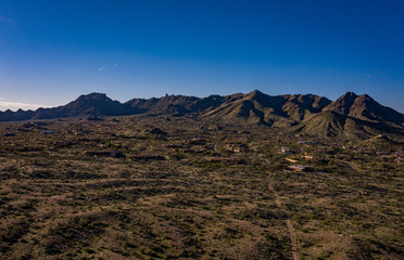Aerial panoramic of scottsdale arizona