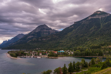 Waterton Lake in the Mountains