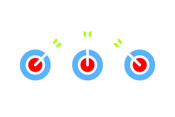 Archery icon set, business target