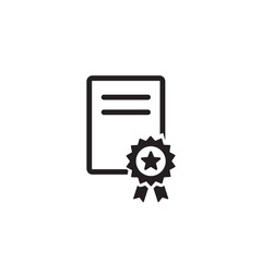Diploma vector icon, certificate symbol. Modern, simple flat vector illustration for web site or mobile app