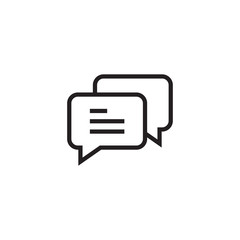 Chat Icon in trendy flat style isolated on white background. Speech bubble symbol for your web site design, logo, app, UI. Vector illustration, EPS10.