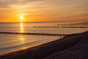 sunset on the beach